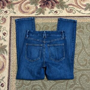 Good American dark Wash high rise straight leg jeans size 6 28